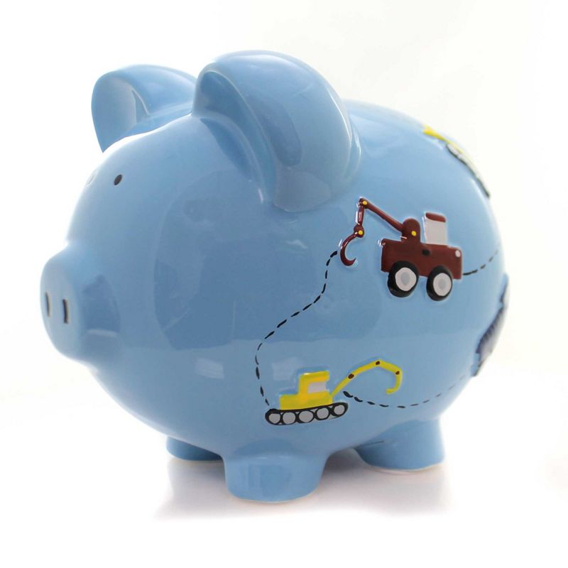 Bank 8.0" Construction Pig Piggy Bank Dump Truck Tow  -  Decorative Banks