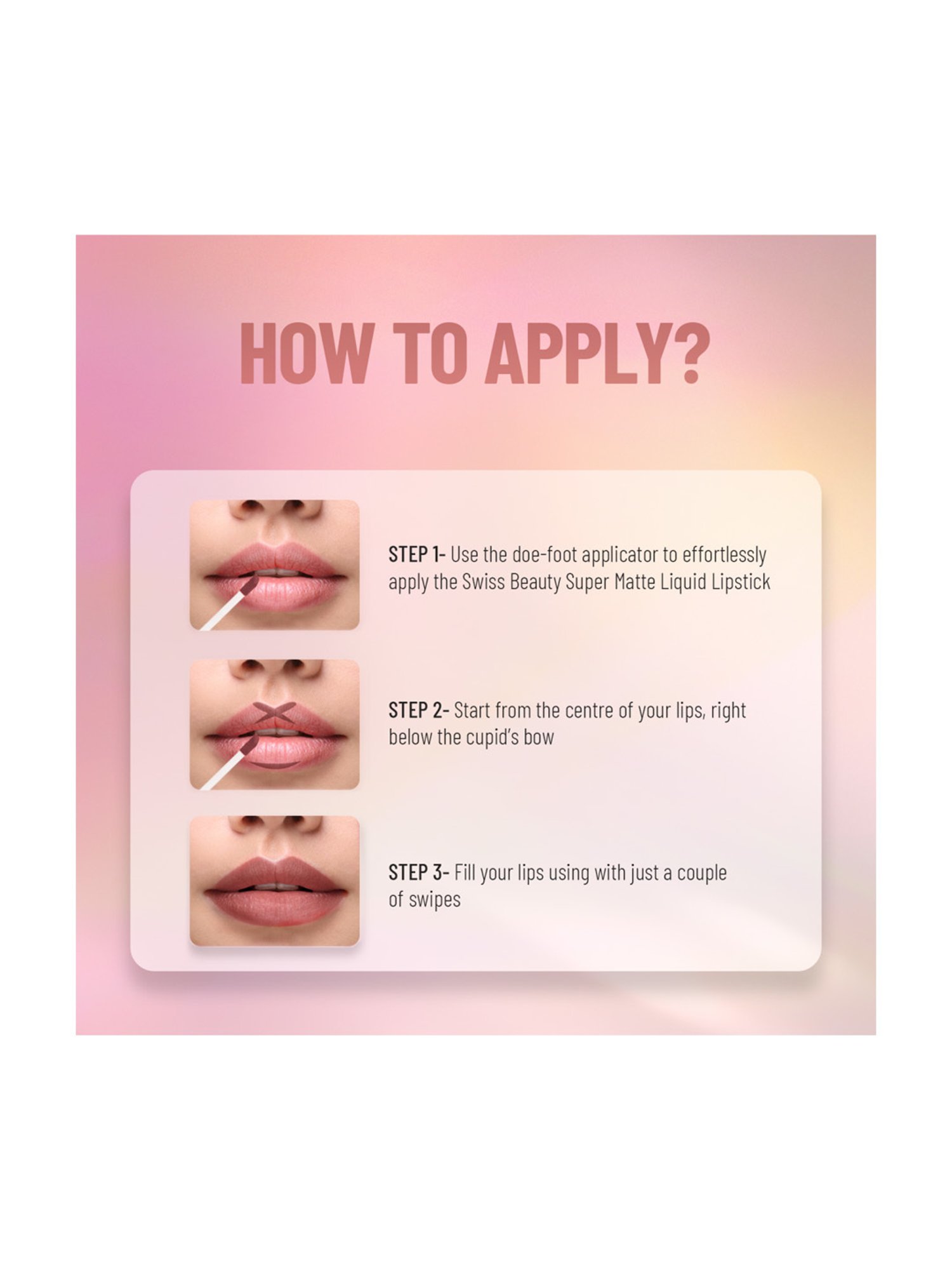 SWISS BEAUTY Super Matte Liquid Lipstick Soft Rose - 3.5 ml