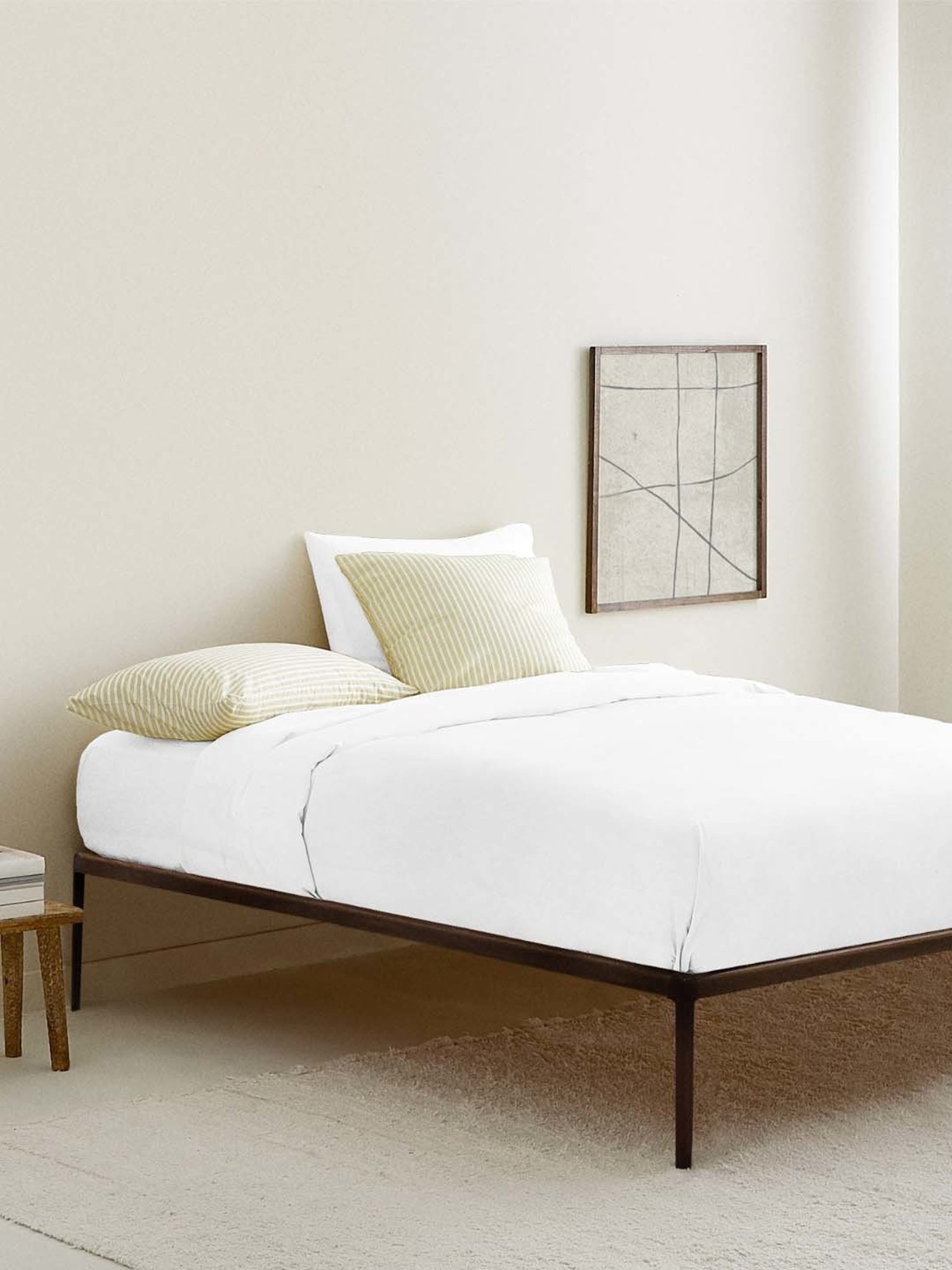 The Baby Atelier White Solid Cotton 400 TC Bed Sheet