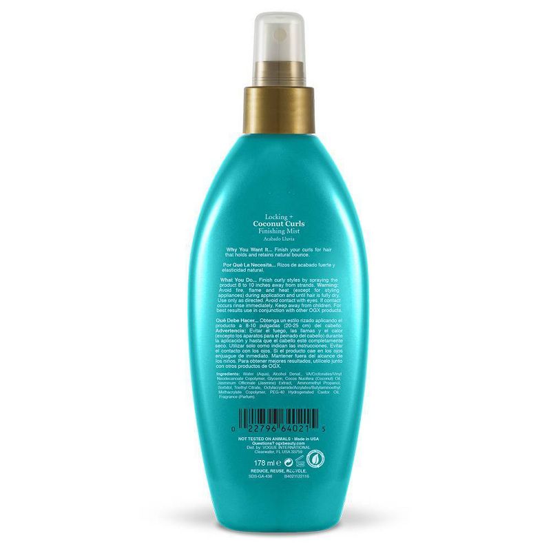 OGX Locking + Coconut Curls Finishing Mist - 6 fl oz