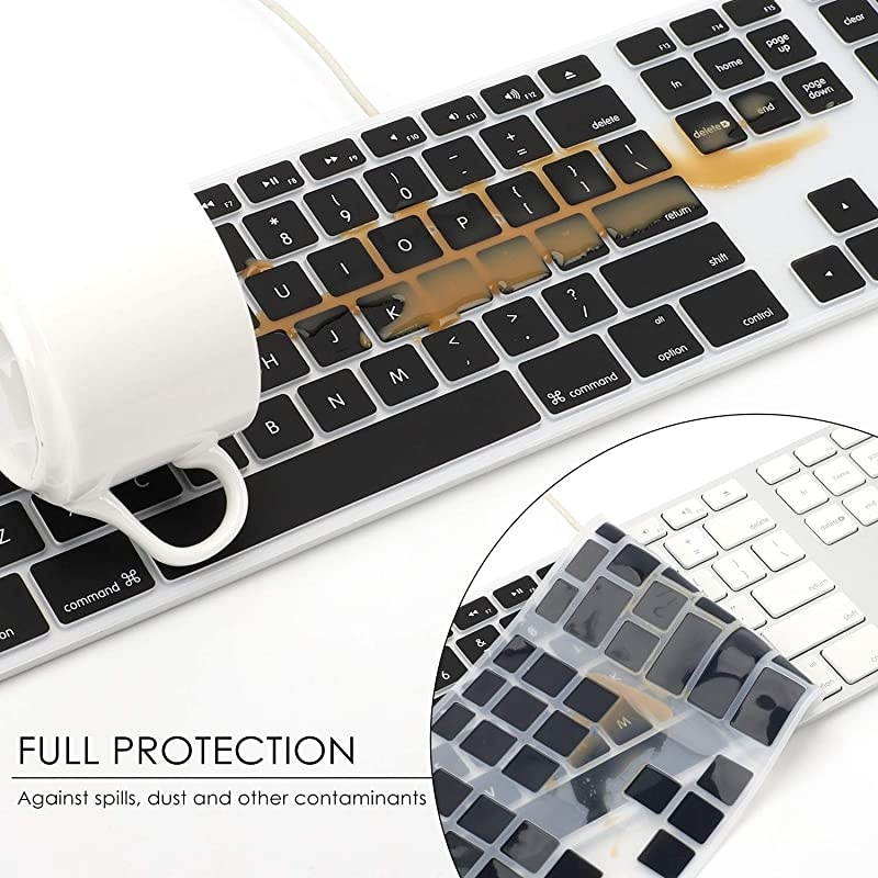White Keyboard Cover for iMac Wired USB Keyboard A1243 MB110LL/B