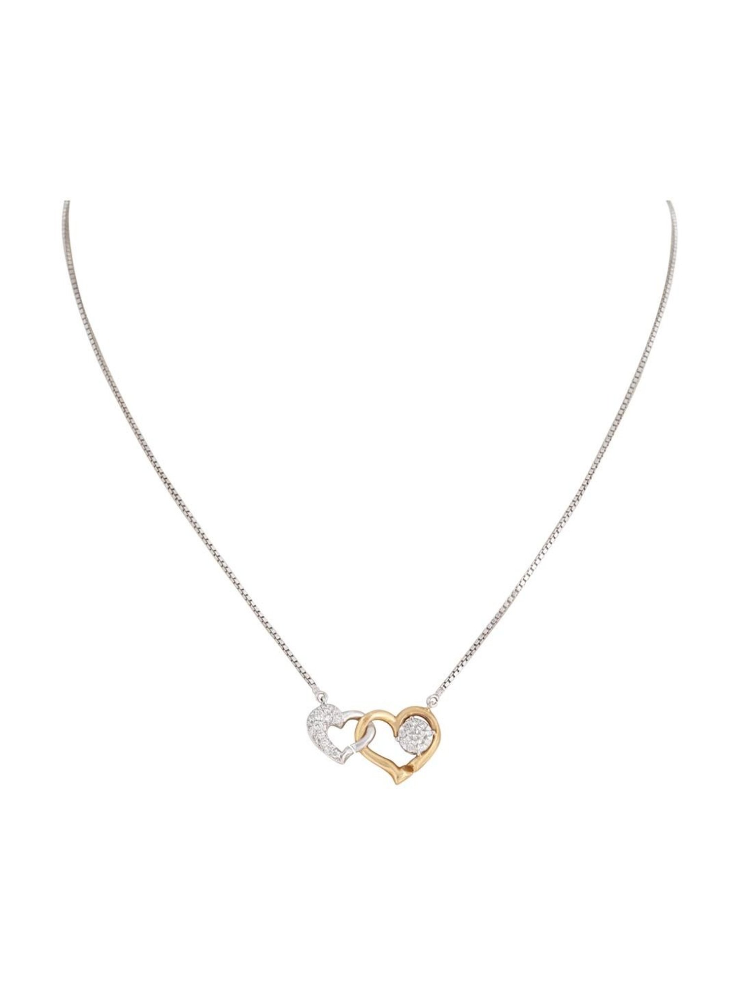 CKC 18k Gold & Diamond Pendant with Chain for Women