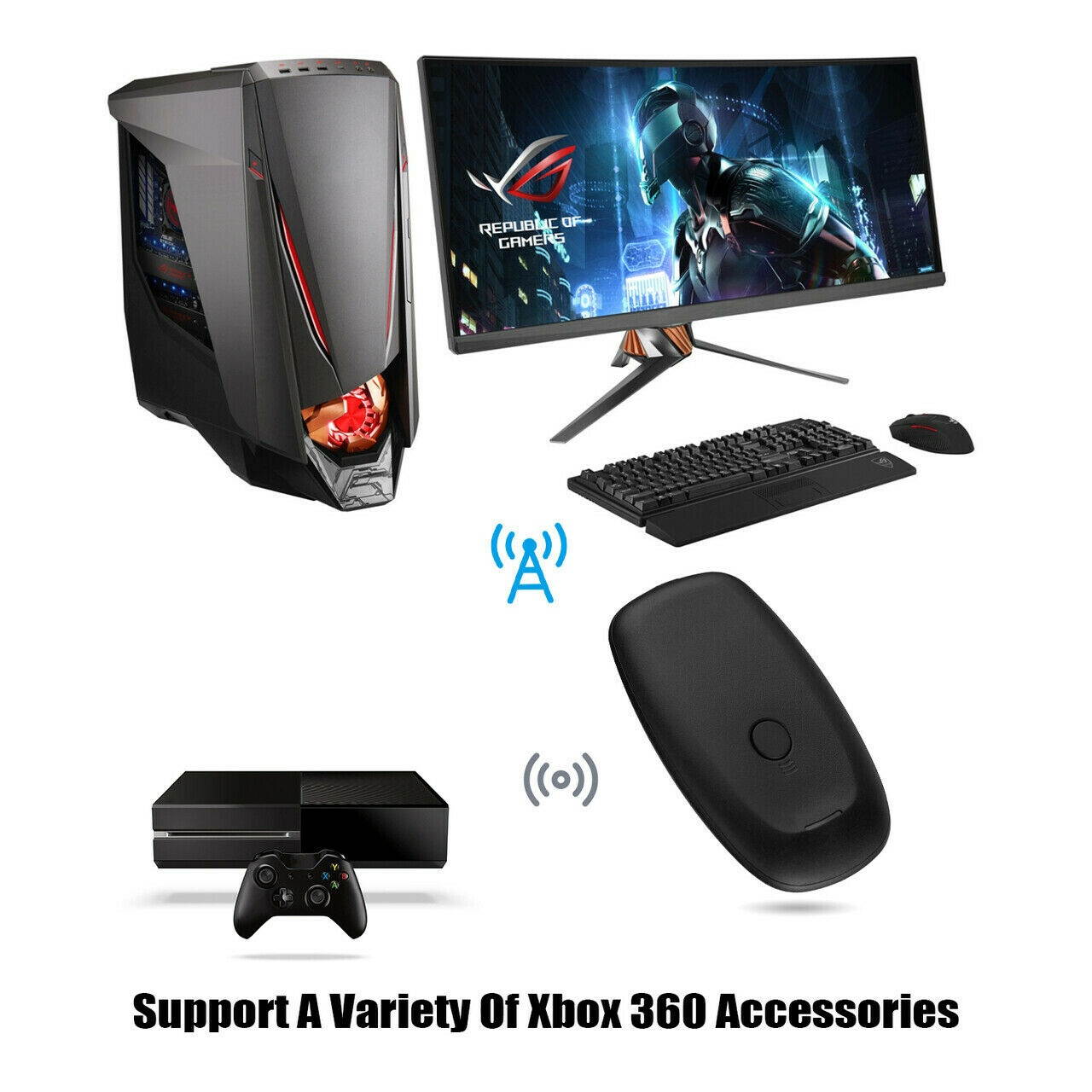 FOR   Wireless Controller USB Gaming Receiver Adapter Window PC