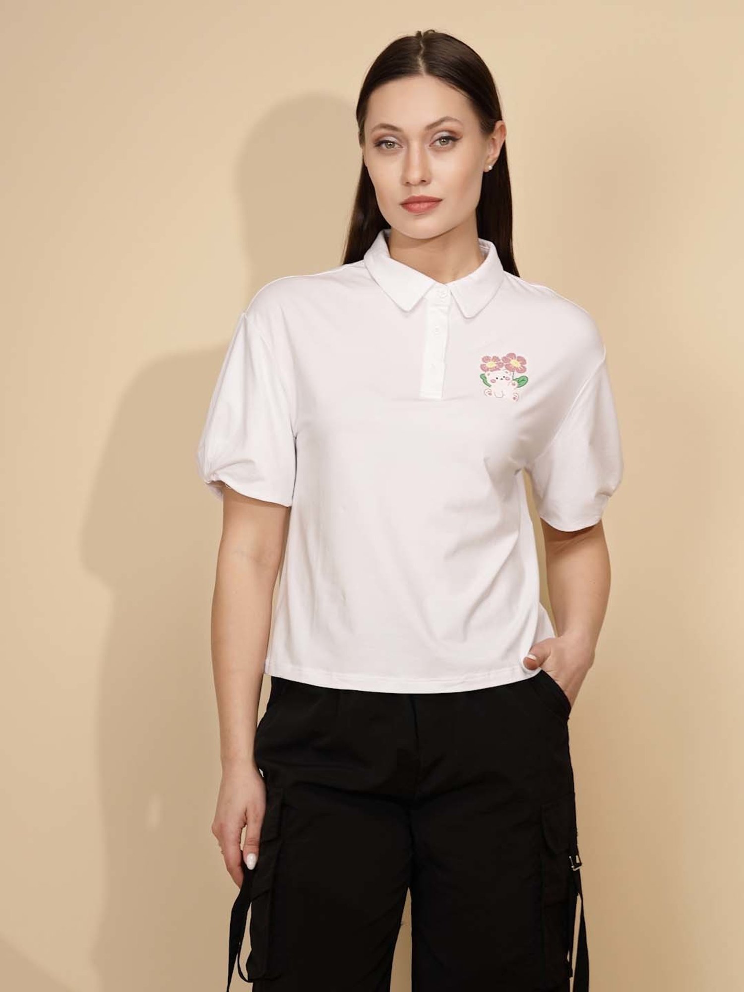 Global Republic White Graphic Print T-Shirt