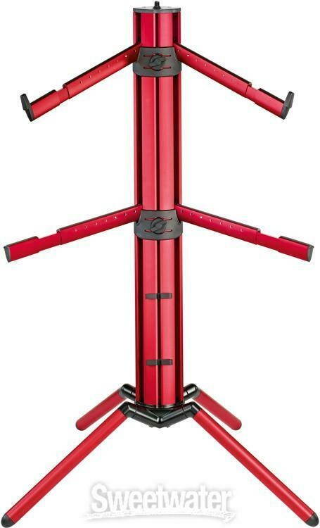 K&M Spider Pro Electronic Keyboard Stand, Red