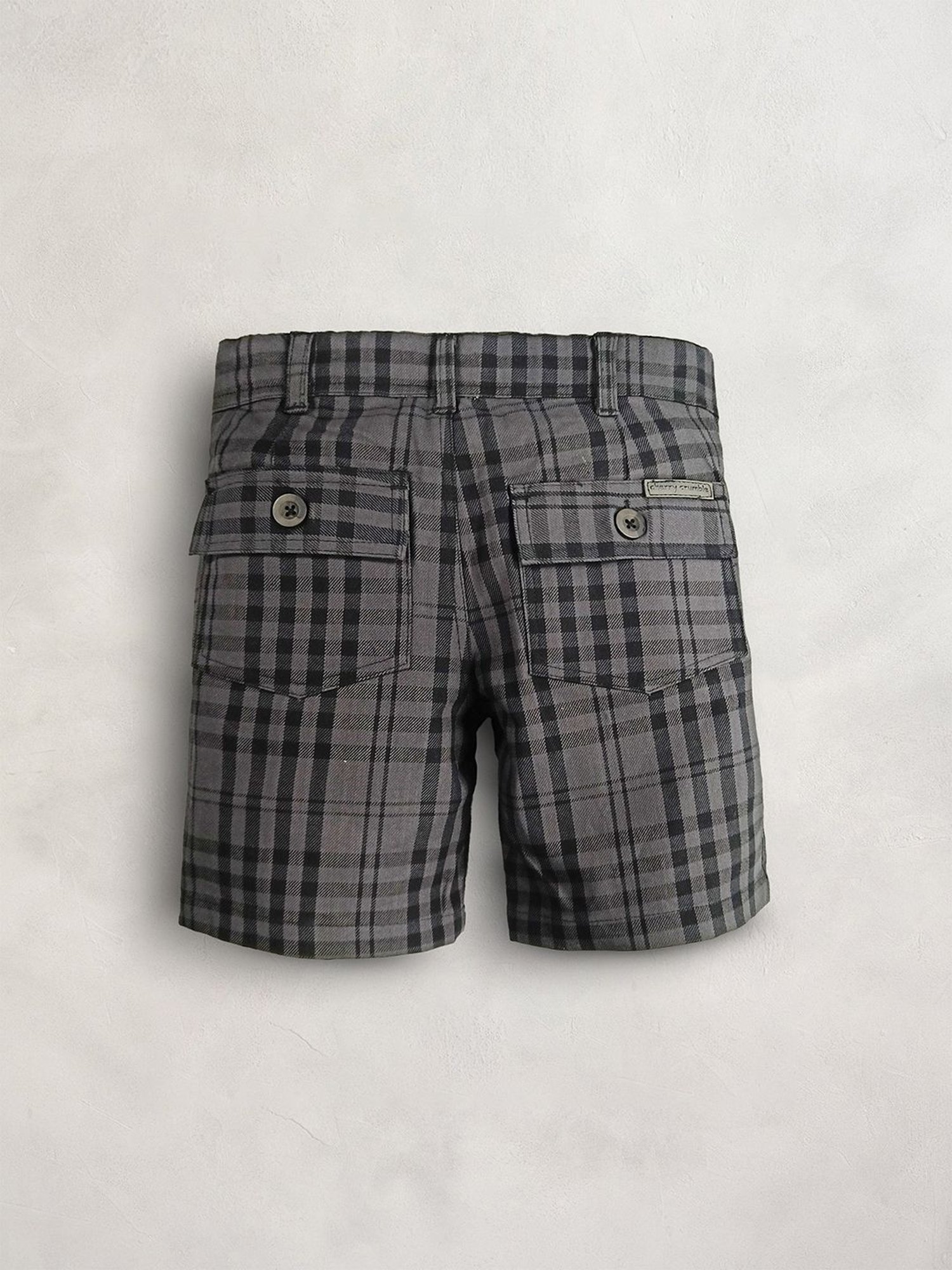 Cherry Crumble by Nitt Hyman Kids Grey Chequered Shorts