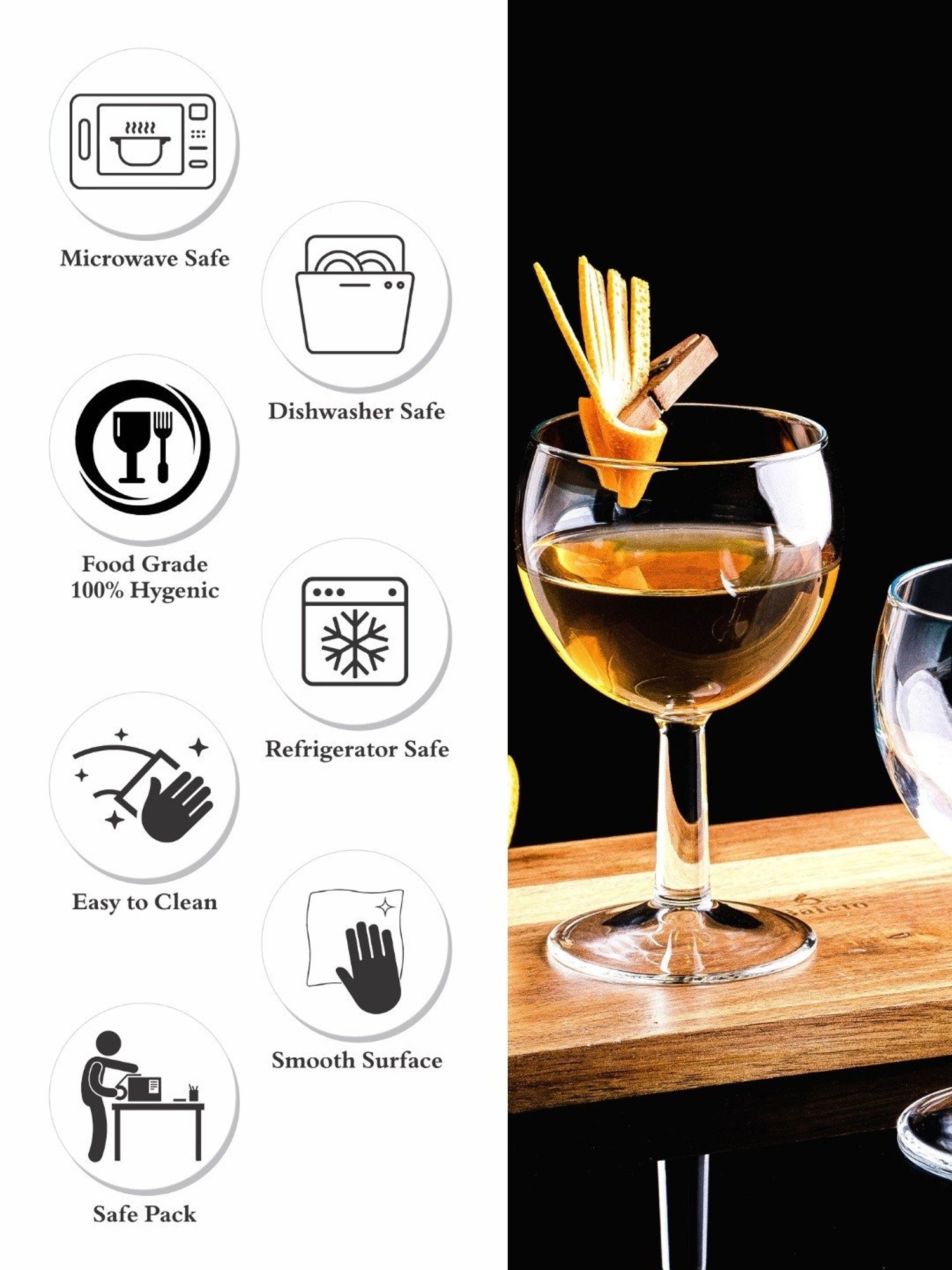 Pasabahce Transparent Glass Mocktail Glass - Set of 2