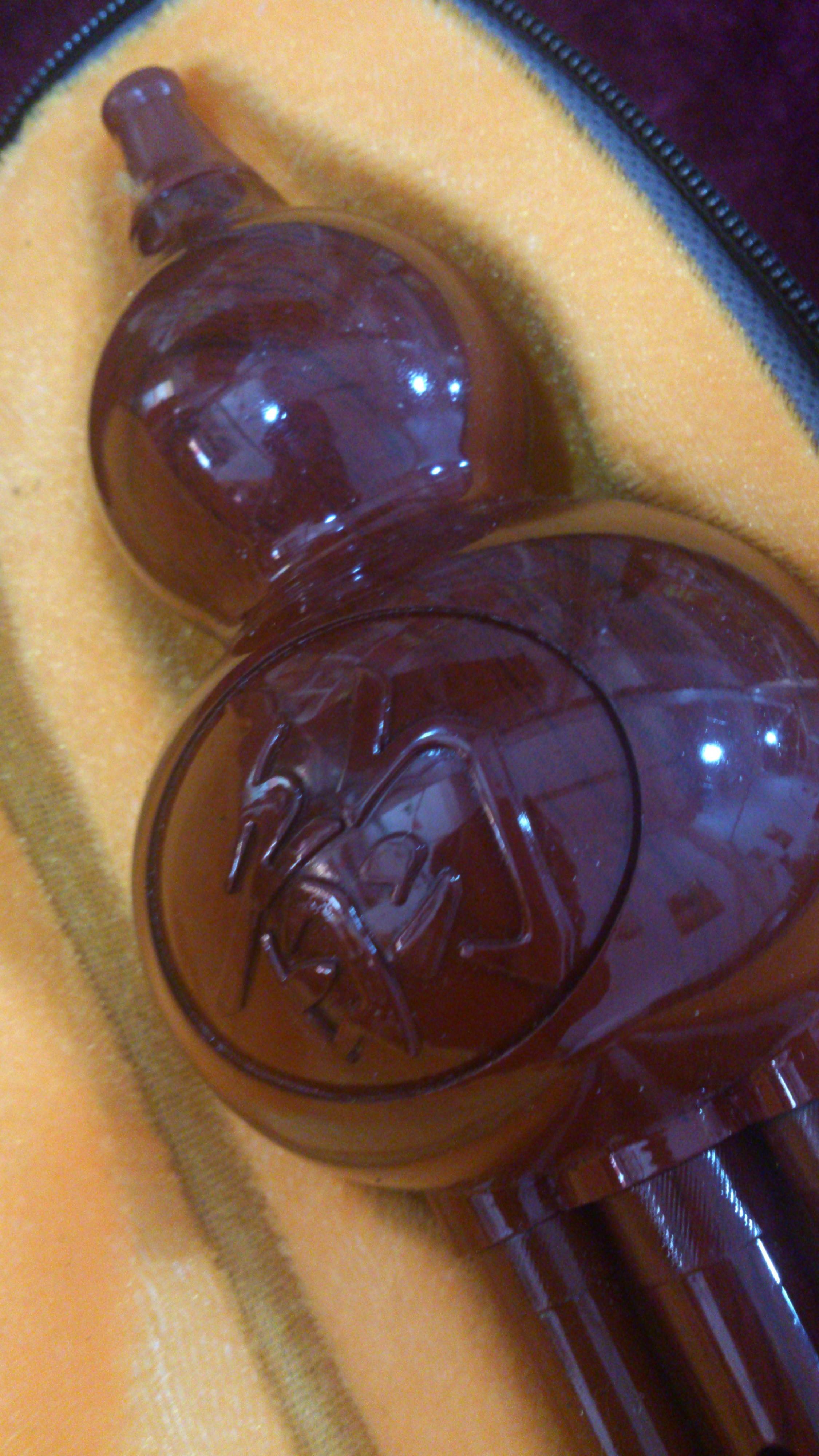 Chinese Traditional Gourd Flute Bottle Gourd Silk Hulusi Imitative Jade Brown