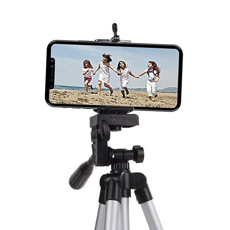 Portable Aluminum Camera Tripod, for iPhone Retractable Aluminum Tripods,Smartphones Tripod, Adjustable Rotatable Phones Tripod for iPhone 11 12 Pro XR XS Max 8 Plus Oneplus 8 9 10