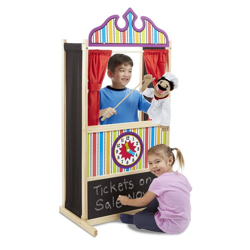 Melissa & Doug Deluxe Puppet Theater - Sturdy Wooden Construction