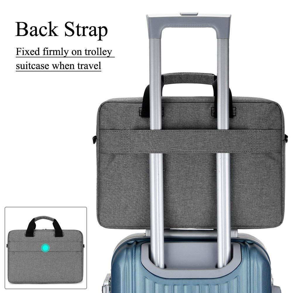 BRINCH Laptop Bag 13.3 Inch, Stylish Fabric Laptop Messenger Shoulder Bag Case Briefcase for 13 - 13.3 Inch Laptop / Notebook / MacBook / Ultrabook / Chromebook Computers (Black)