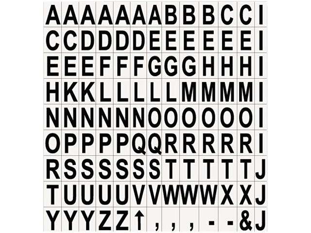 Mastervision KT2220 Interchangeable Magnetic Characters