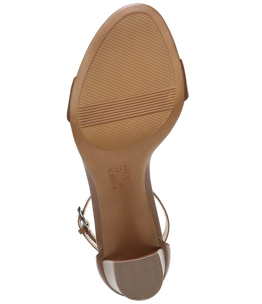Naturalizer Vera True Colors Leather Ankle Strap Block Heel Dress Sandals