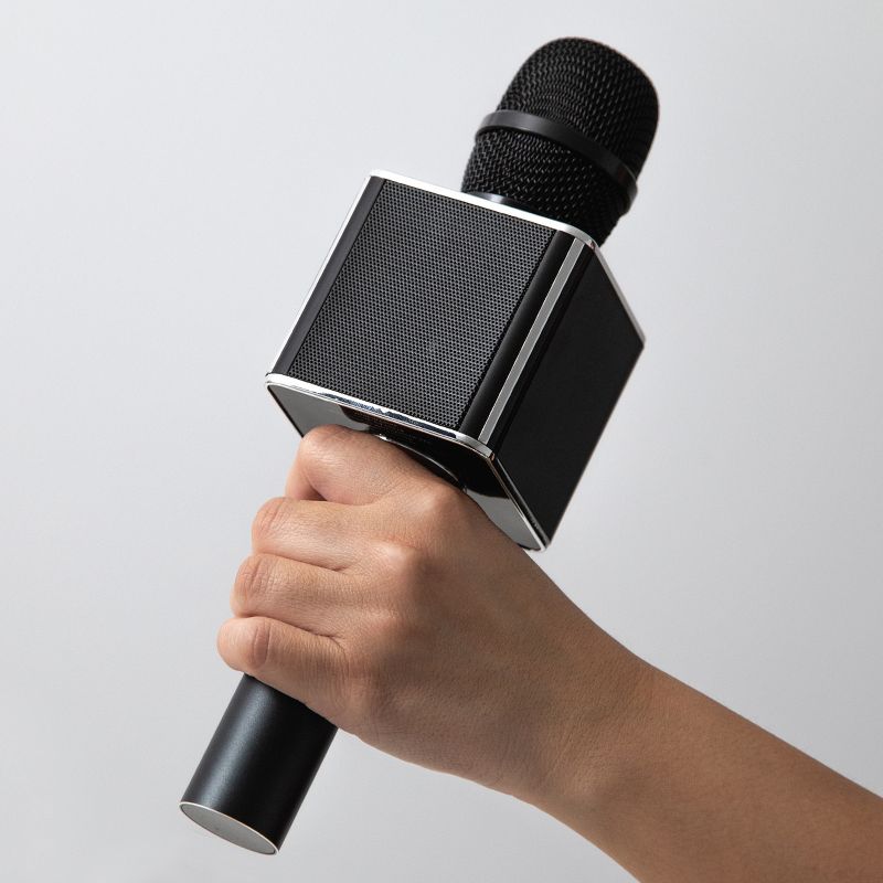 SHARPER IMAGE Musical Microphone Bluetooth Broadcaster in Black