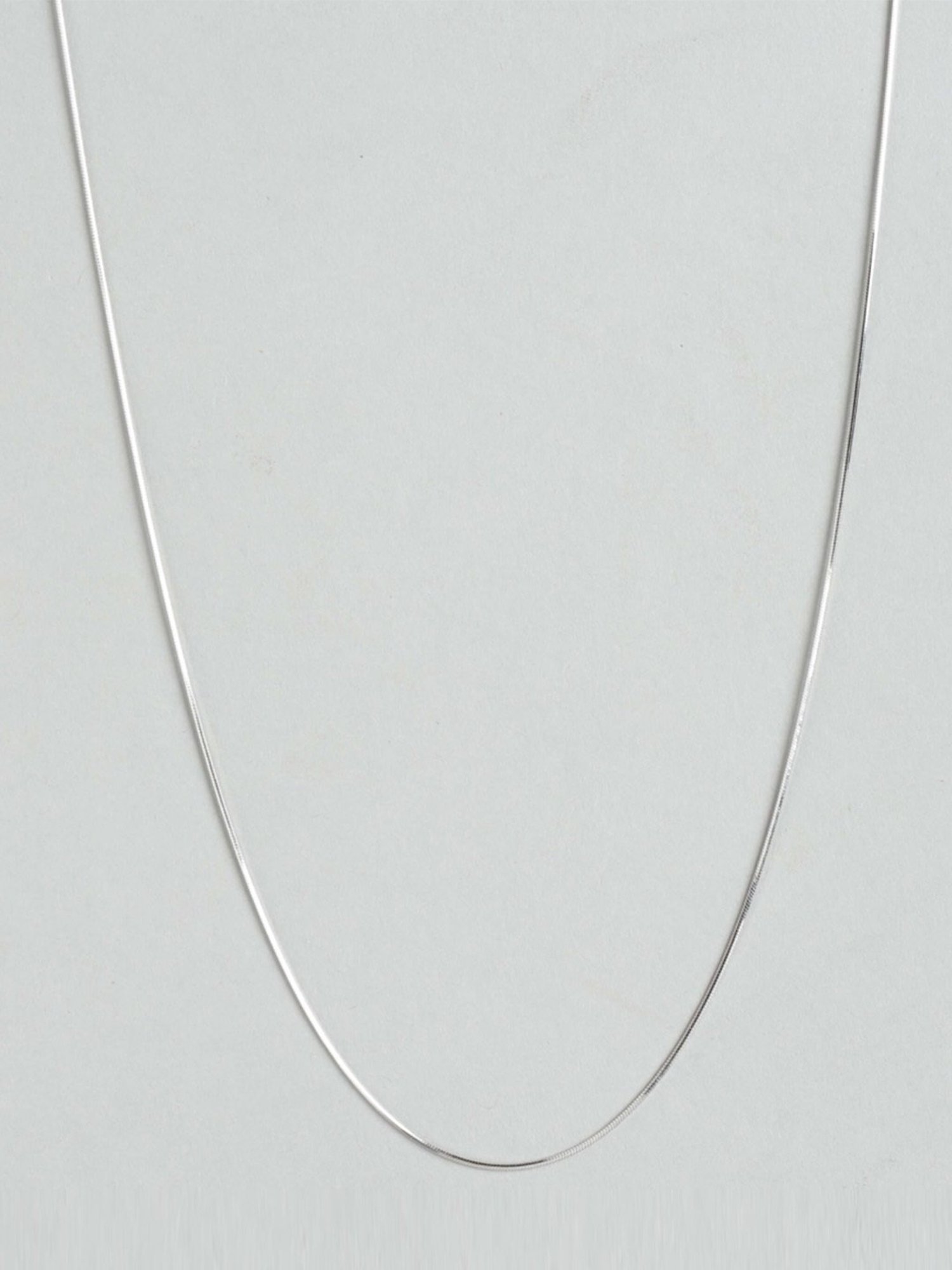 Zavya 92.5 Sterling Silver Rhodium-Plated Snake Chain for Women