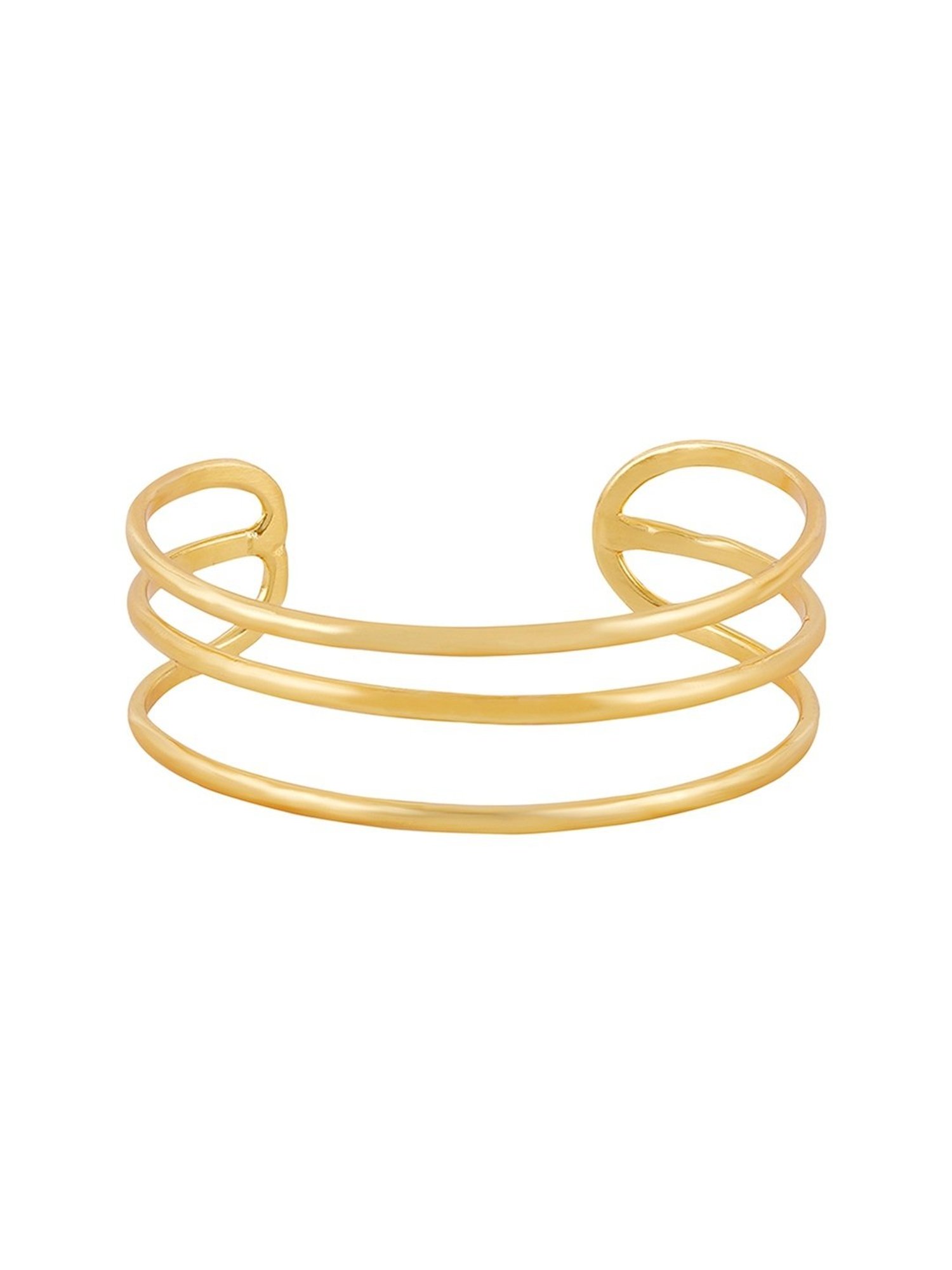 Teejh Navanya Golden Cuffs Bracelet for Women