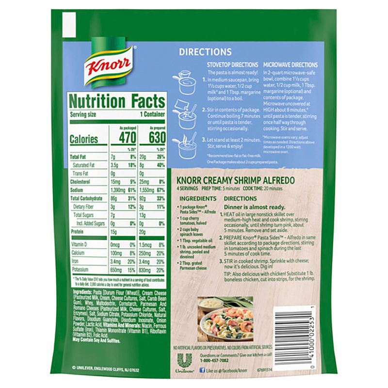 Knorr Pasta Sides Pasta Side Dish Alfredo - 4.4oz