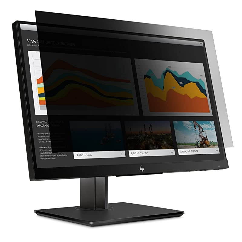 4Vu Privacy Screen Filter for HP Elite Display E223 and HP Z22N G2 (16:9 Ratio) Monitor, Landscape/Portrait View, Blue Light Filter to Protect Eye Strain (AST050GLZ)