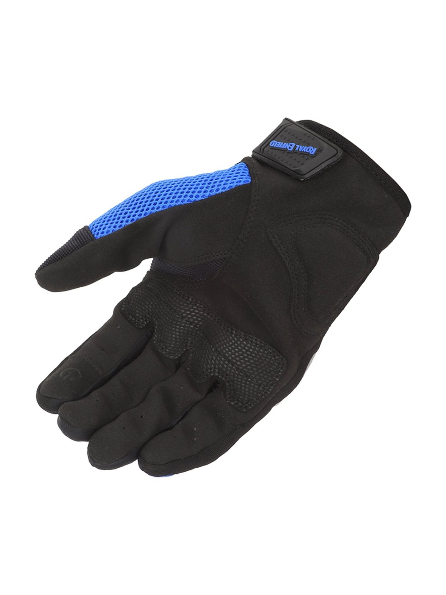 Royal Enfield Blue Textured Rambler V3 Riding Gloves - M