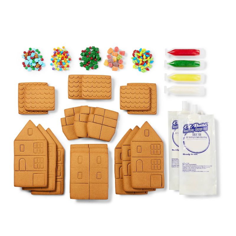 Holiday Gingerbread Row House Kit - 53.55oz - Wondershop™
