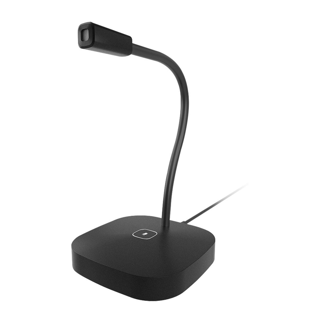 Desktop Computer Microphone USB Wired Microphone 360 Degrees Omnidirectional Condenser Mic Adjustable Neck with Mute Touch-Button Plug & Play for Computer PC Laptop Office Meeting Recording Games