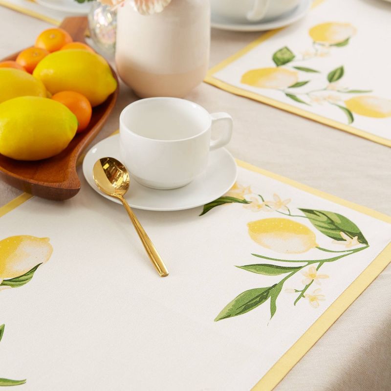 6pk Cotton Lemon Bliss Placemats - Design Imports