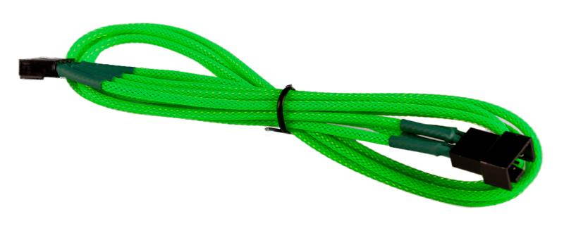 Battleborn Green Sleeved 12 inch 4-pin TX4 PWM Fan Power Extension Cable Female to Male