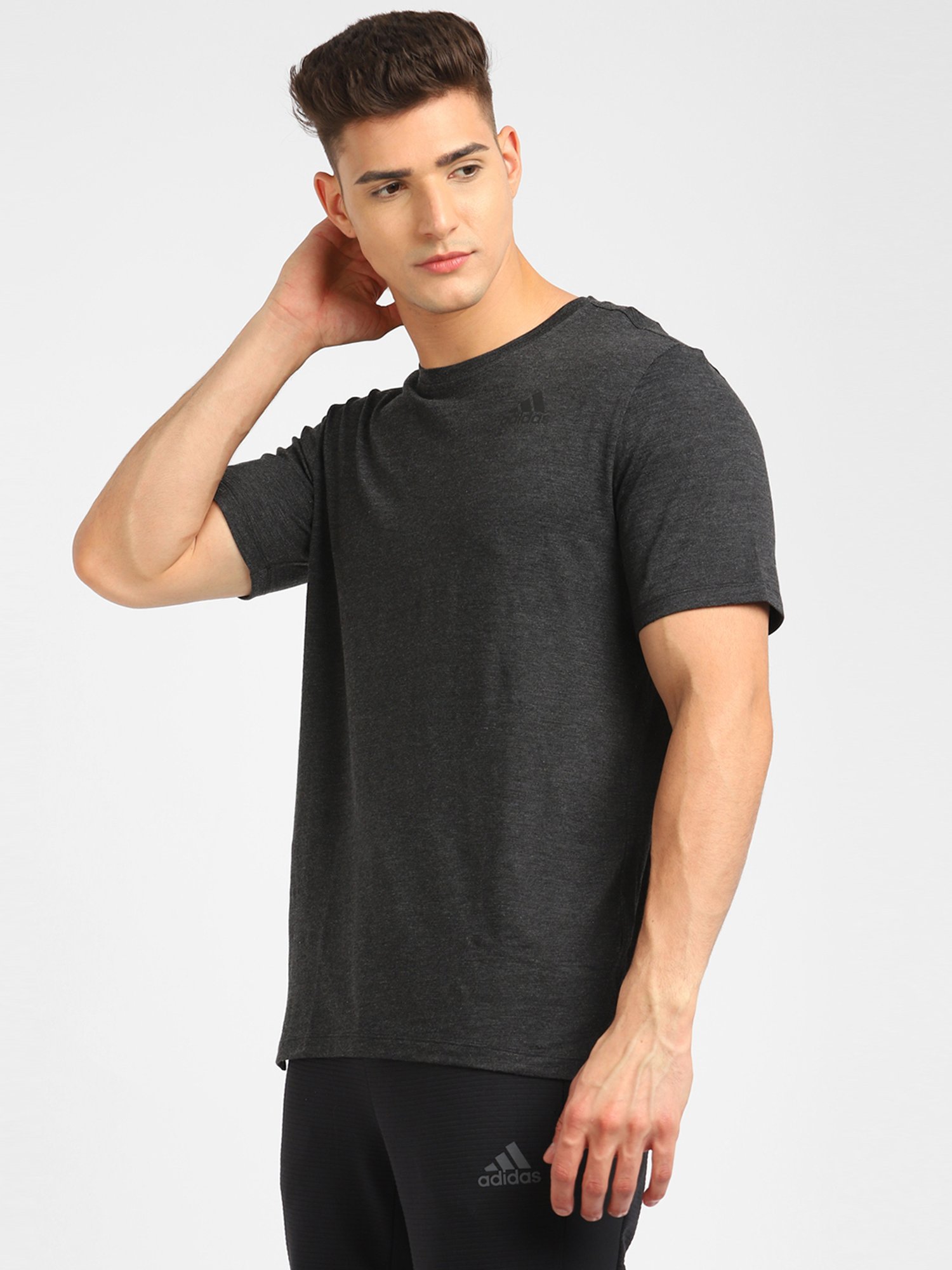 adidas Grey Round Neck T-Shirt