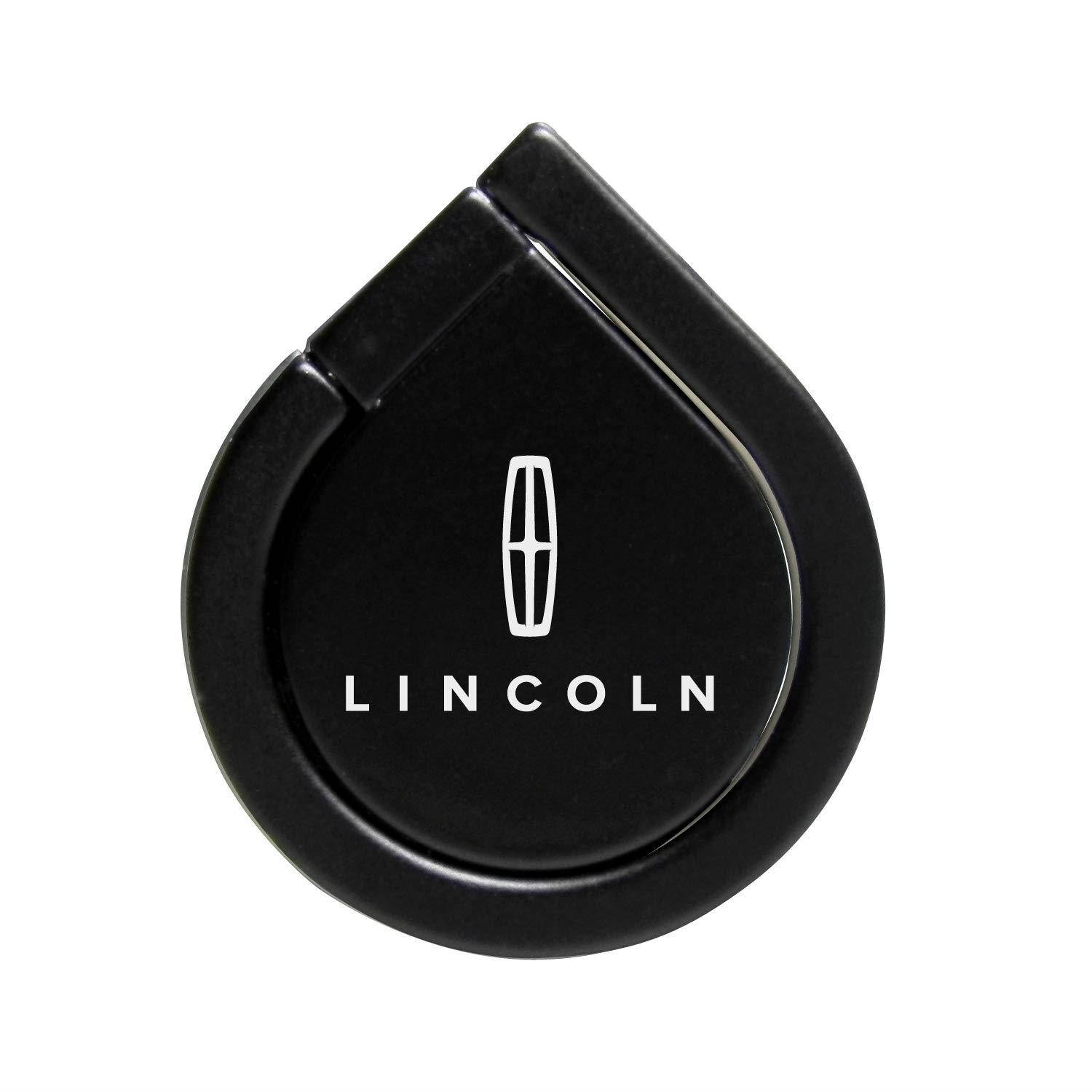 Lincoln Logo 360 Degree Rotation Phone Finger Ring Grip/Holder/Stand for Cell Phone/iPhone X, iPhone 8/8 Plus, Galaxy S9, Note 9 (Black)