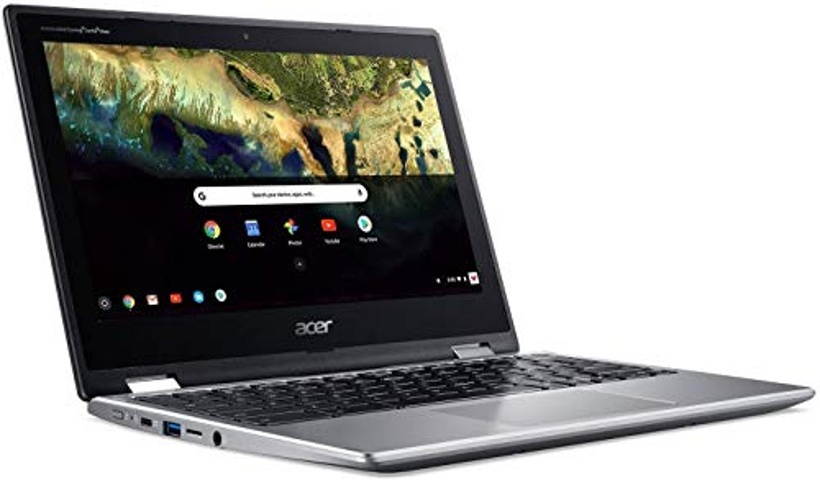 Acer Chromebook Spin 11.6" HD Touch Screen 2-in-1 Convertible Laptop, Intel Celeron N3350 up to 2.4GHz, 4GB DDR4, 32GB eMMC, Webcam, Oline Class Ready, Google Chrome OS, TWE Micro 64GB SD Card