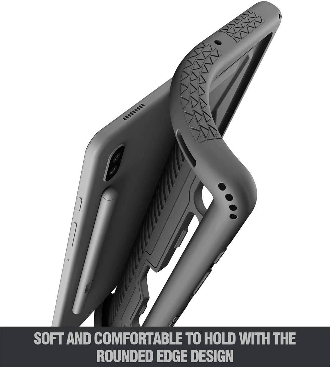 Galaxy Tab S6 Tablet Case, Poetic Heavy Duty Shockproof Kids Friendly Silicone Case Cover, TurtleSkin Series, for Samsung Galaxy Tab S6 10.5 inch Tablet (SM-T860/SM-T865 2019 Release), Black