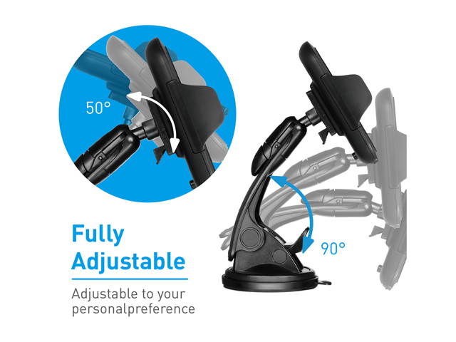 Macally Black Suction Cup Mount For iPhone, iPod, Cell Phone, MP4, GPS MGRIP2