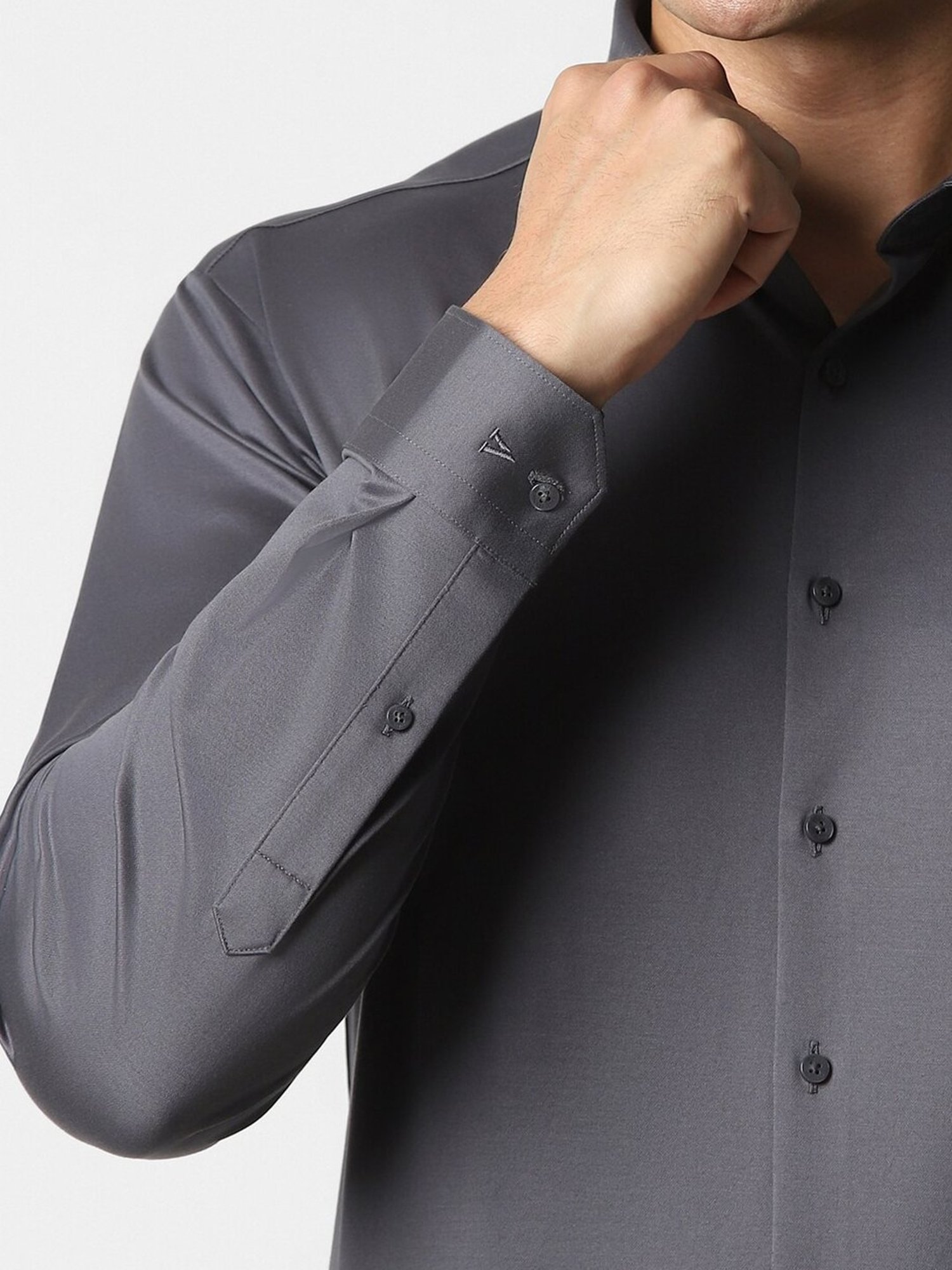 Arrow Sport Dark Green Cotton Slim Fit Shirt