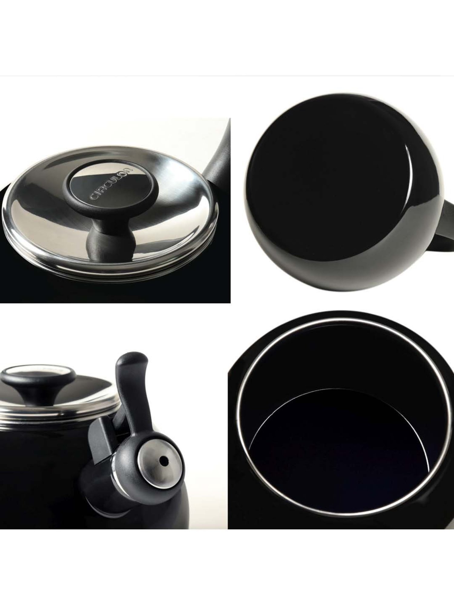 Circulon Enamel Black On Steel Whistling Tea Kettle (1.9 Liters)
