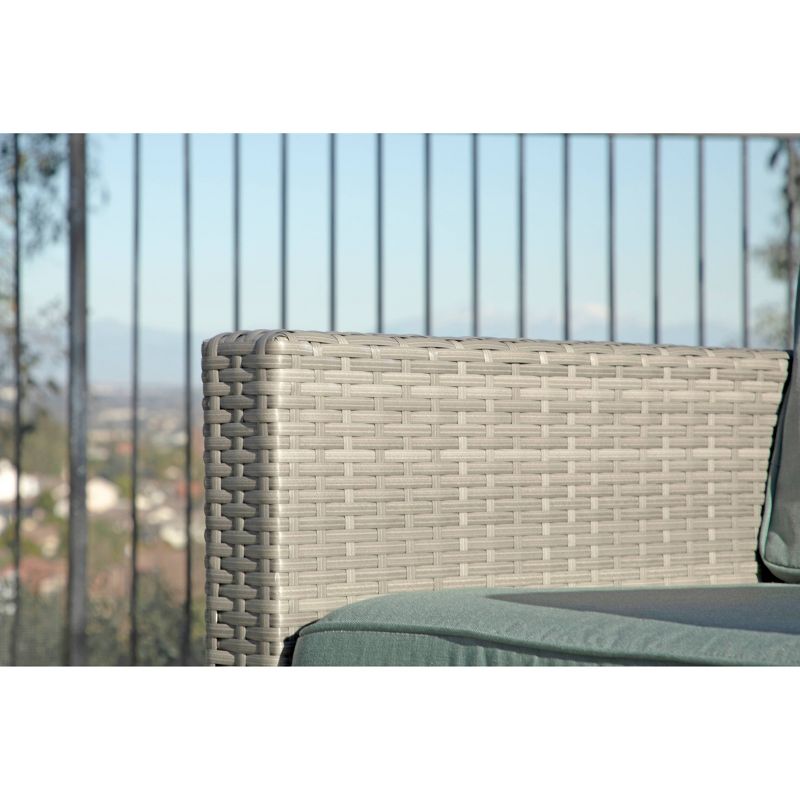 Alicia 4pc Outdoor Squared Wicker Sofa Set - Light Gray - Coaster