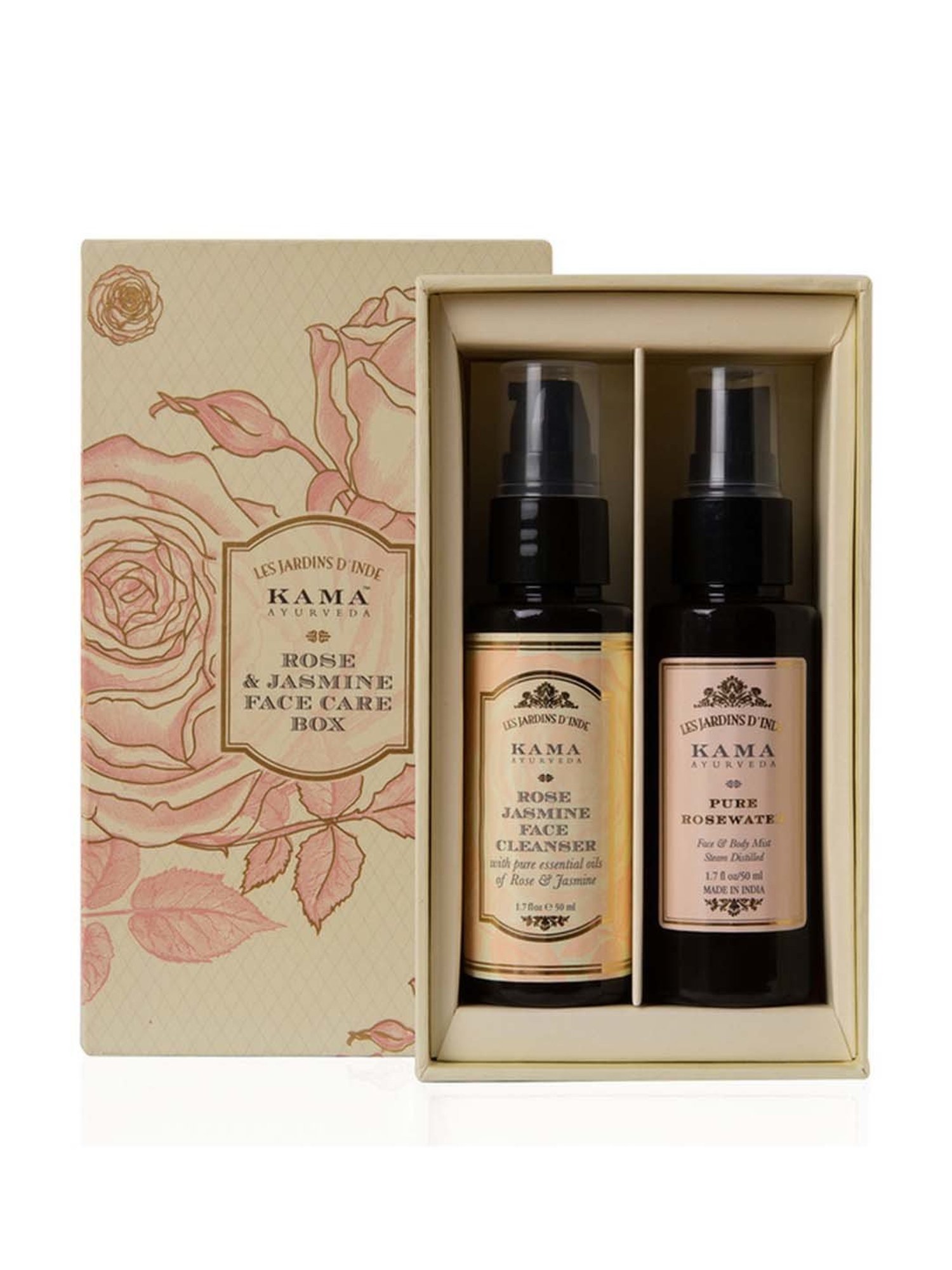 Kama Ayurveda Rose & Jasmine Face Care Gift Gift Set (Unisex)- Pack of 2