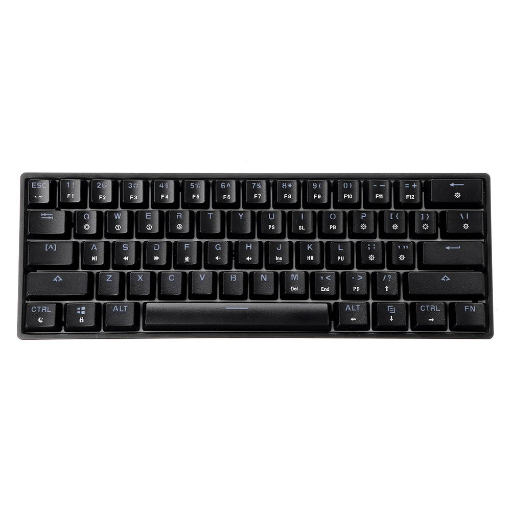 Geek GK61 61 Keys Mechanical Gaming Keyboard Hot Swappable Gateron Optical Switch RGB Type-C Programmable 60% Layout Gaming Keyboard Brown Switch