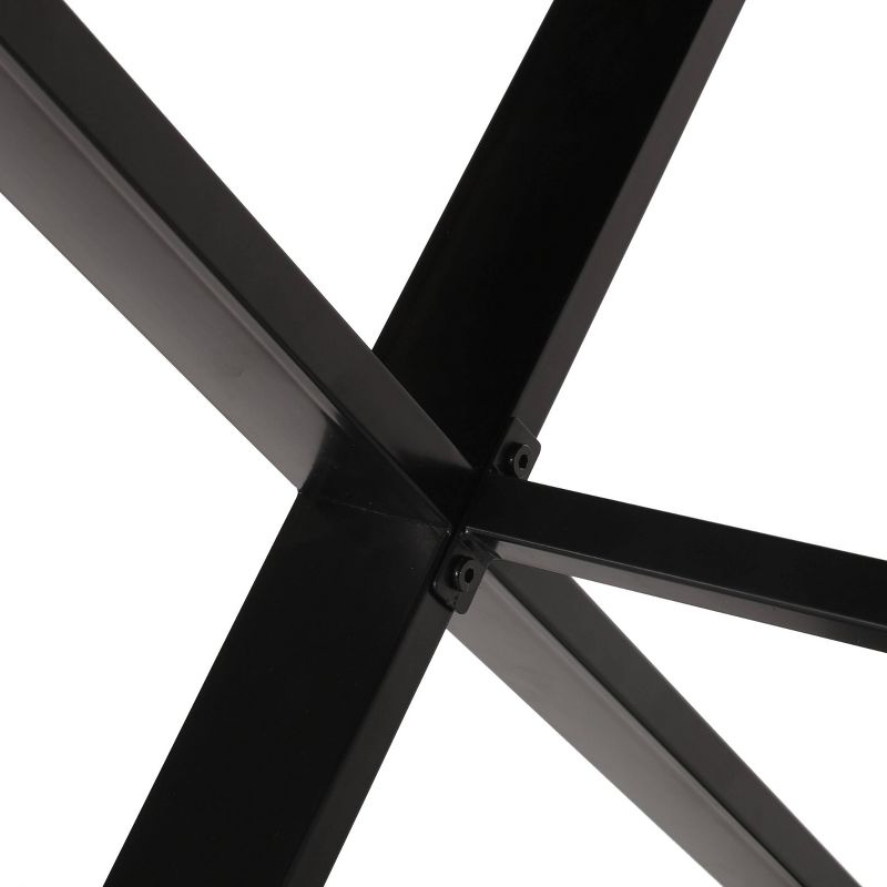 Americus Modern Industrial Dining Table Gray/Black - Christopher Knight Home