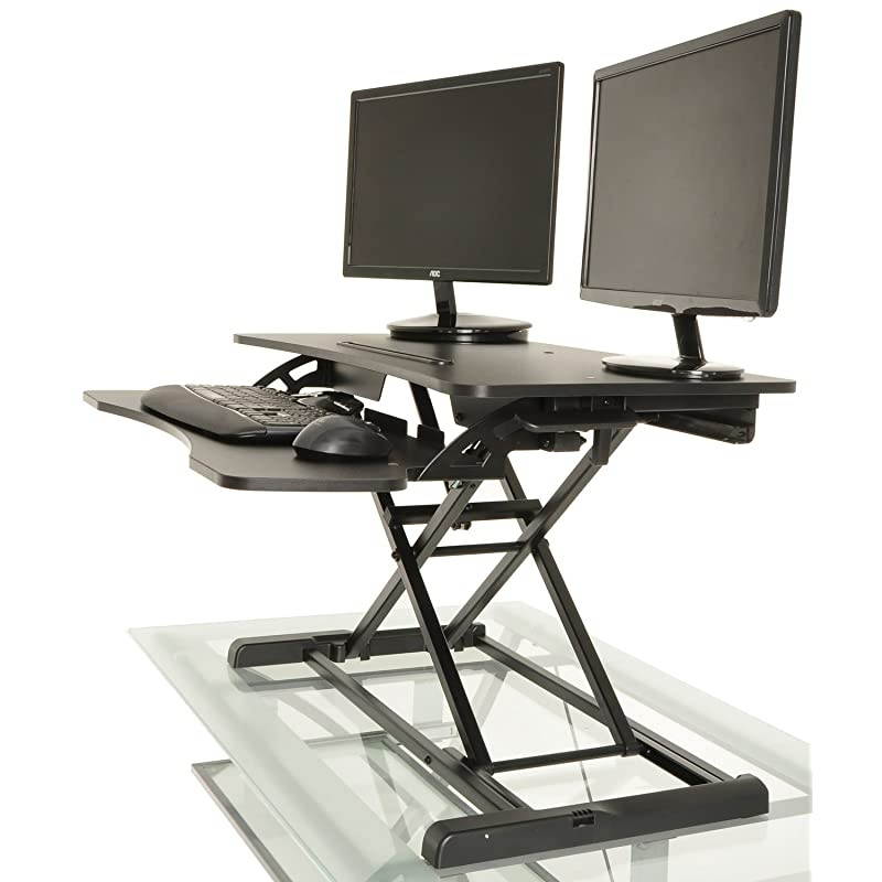 Height Adjustable Standing Desk Monitor Riser Gas Spring Tabletop Sit to Stand Workstation 315