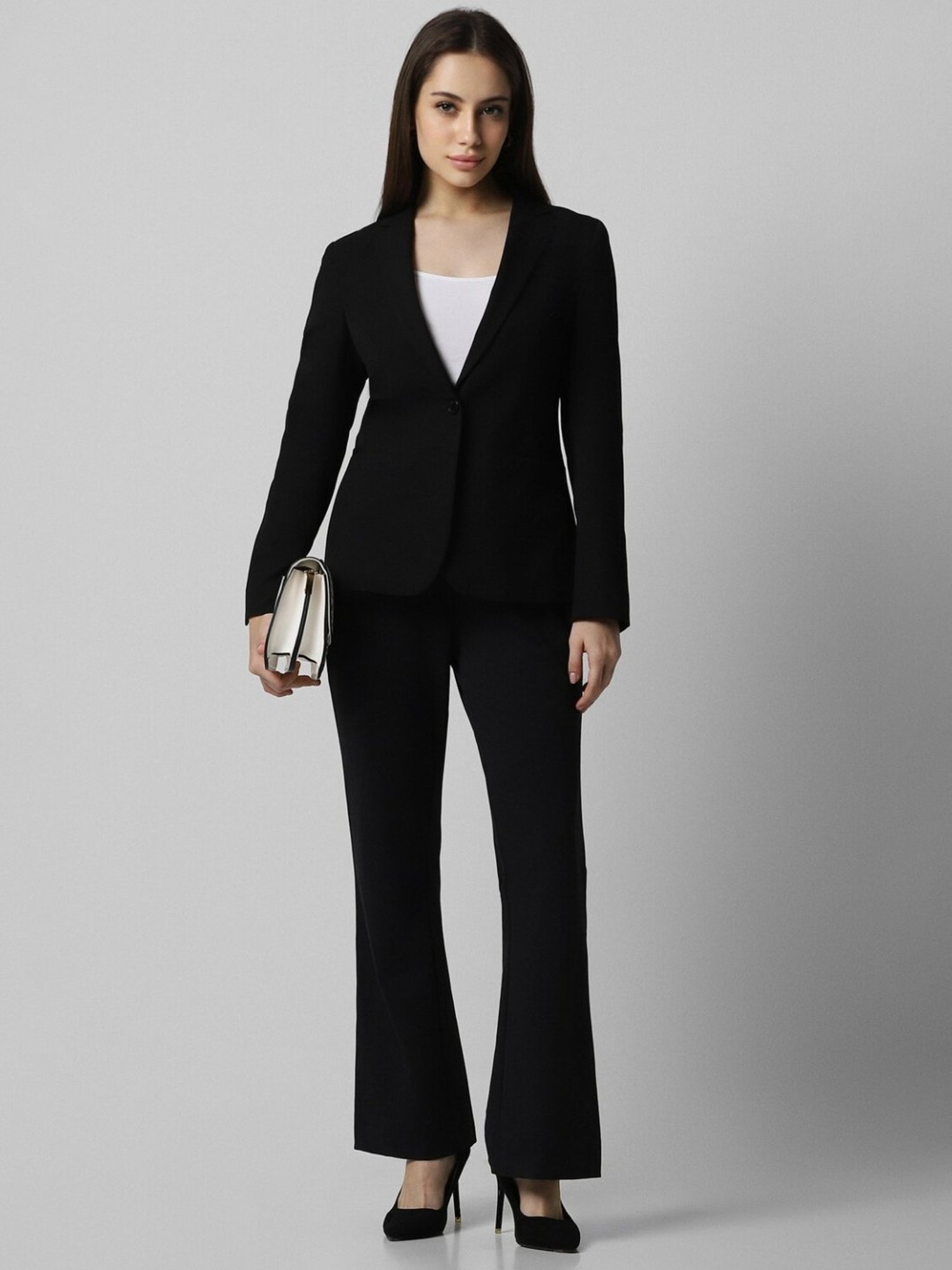 Van Heusen Black Regular Fit Formal Blazer