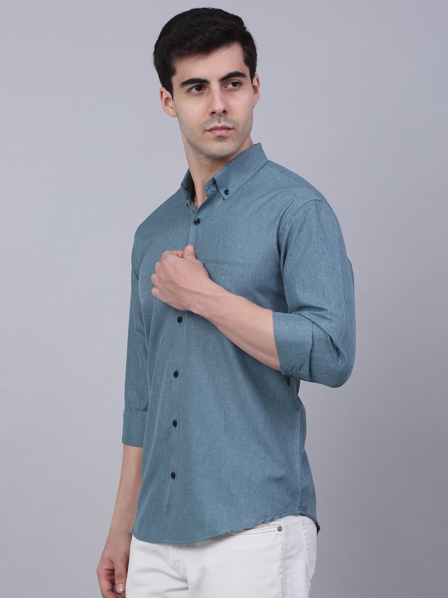 Jainish Grey Regular Fit Shirt