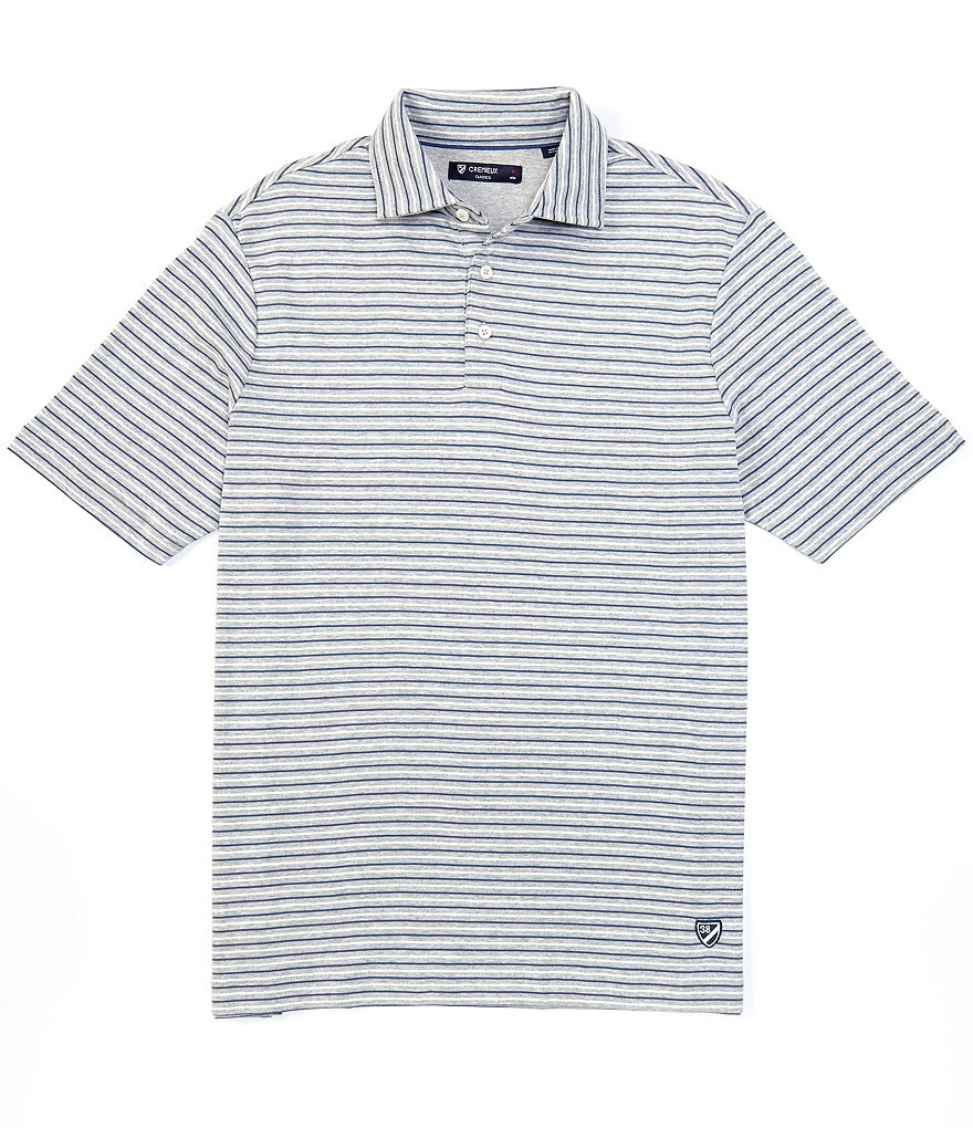 Cremieux Classic Fit Stripe Short-Sleeve Polo Shirt