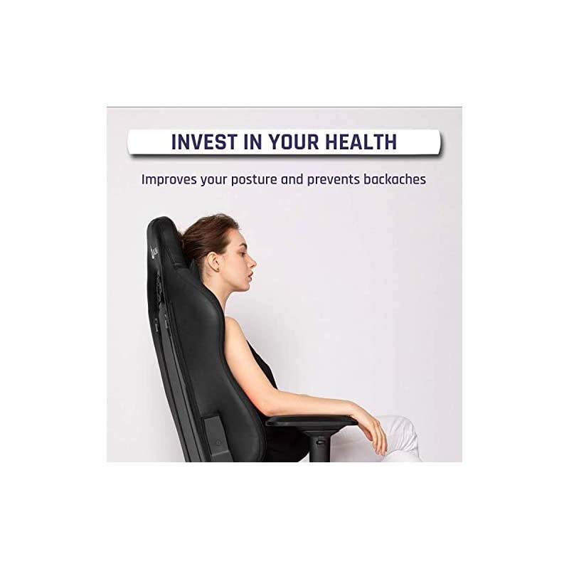 Esports Gaming Chair Executive Ergonomic Racing Computer Chair - Back & Head Support - New - Adjustable Armrest - Desk & Office Recliner - Silla Gamer - Black Cushion