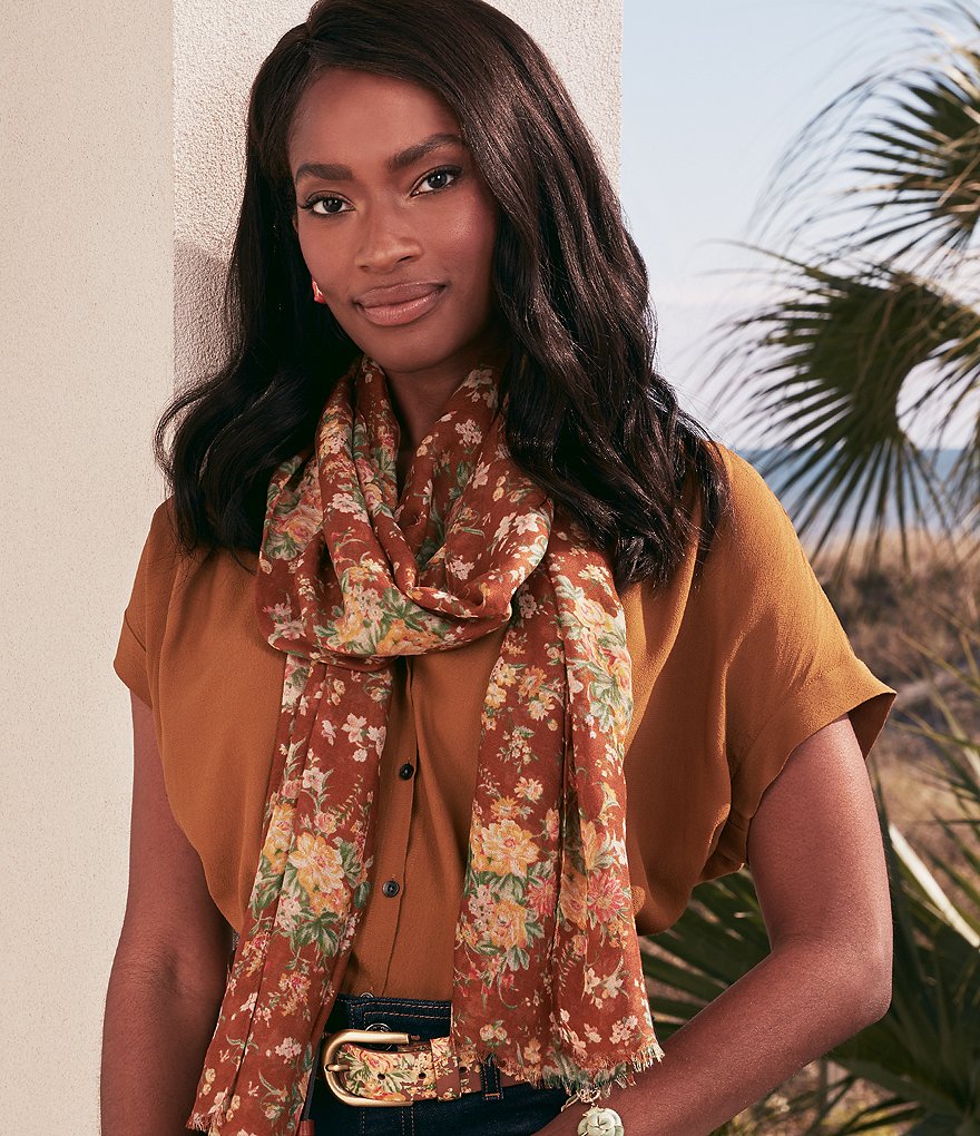 Echo Hammered Silk Oblong Scarf