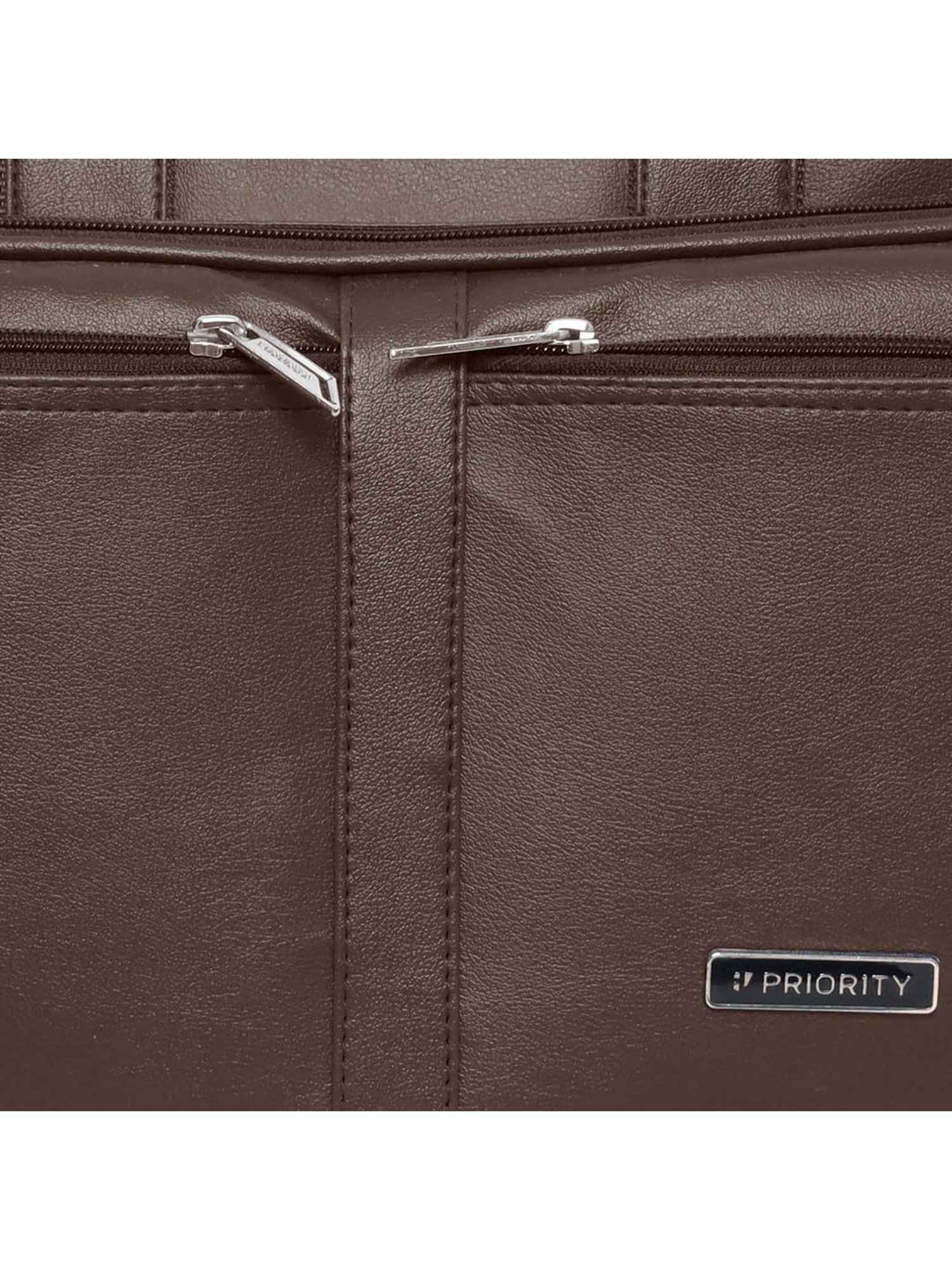 Priority Brown Synthetic Large Messenger Bag