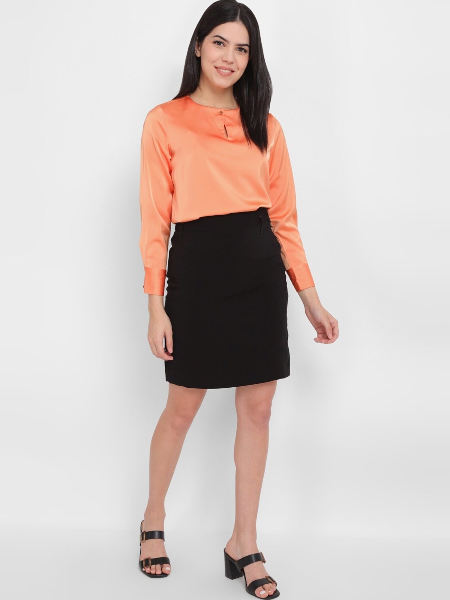Allen Solly Orange Regular Fit Top