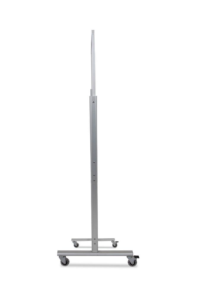 Luxor 30x40 Double Sided Mobile Magnetic Glass Board Aluminum MMGB3040