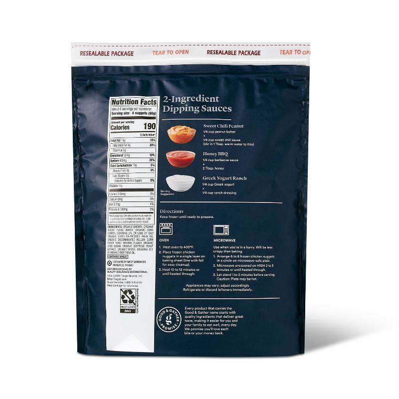 Organic Chicken Nuggets - Frozen - 1lb - Good & Gather™