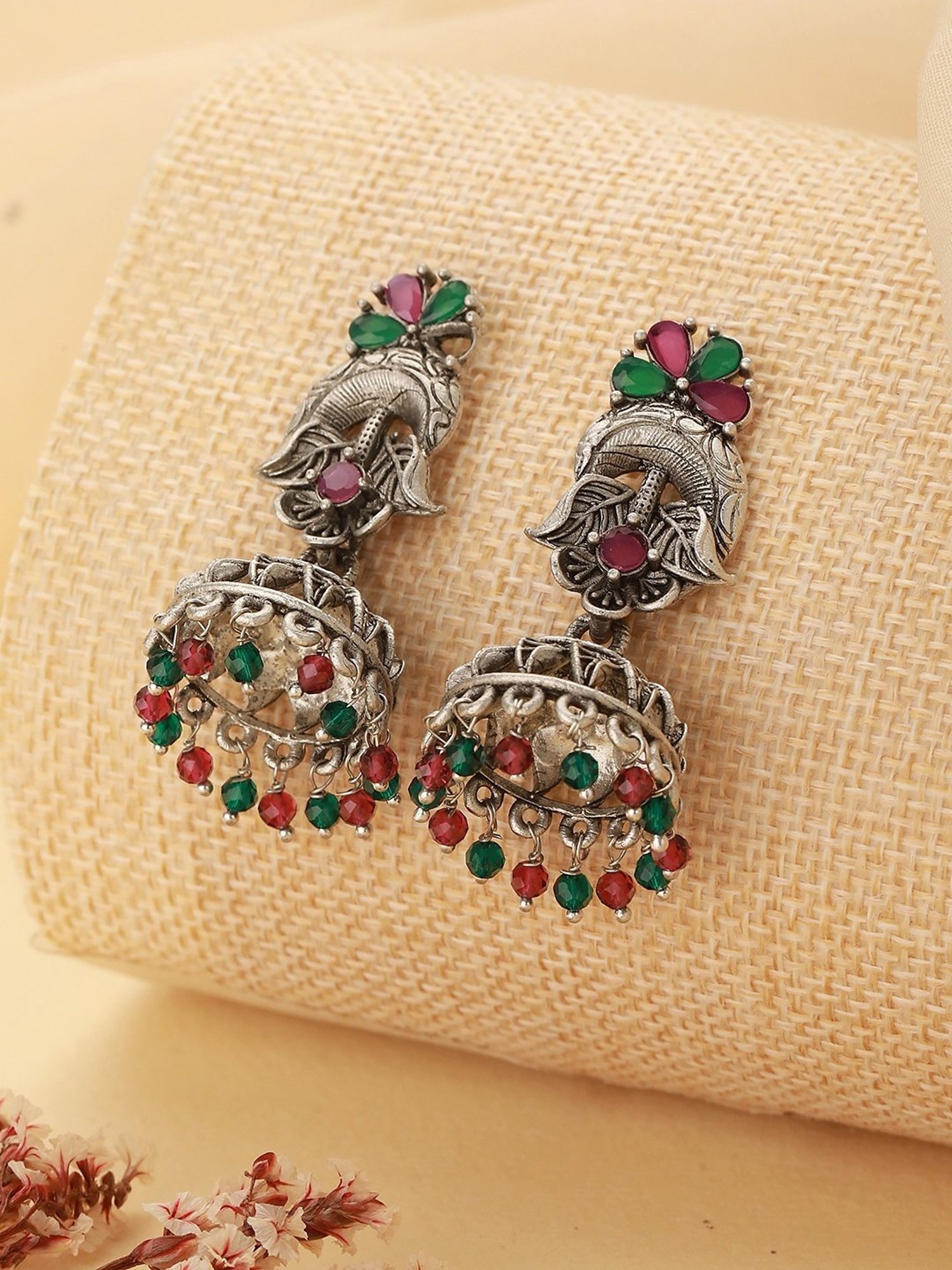 Aatmana Dome Shaped Multi Jhumki Earrings for Women
