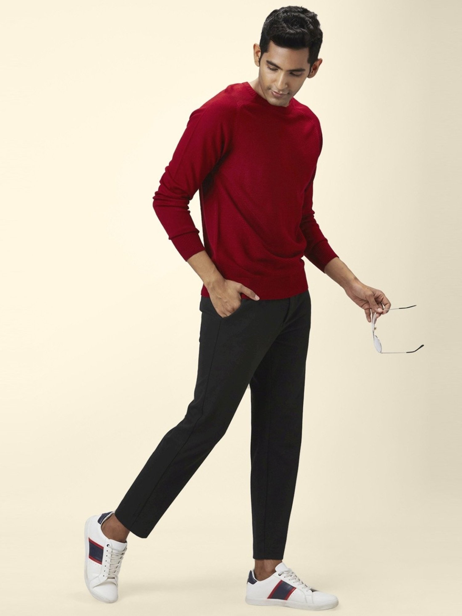 Byford by Pantaloons Red Regular Fit Sweater